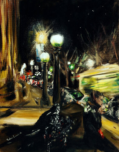 The Moving City of New York di Ruslana Levandovska, Pittura in vendita su Singulart