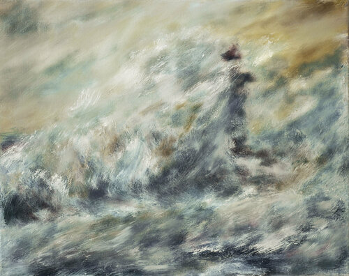 Ocean Waves - a study di Ruslana Levandovska, Pittura in vendita su Singulart