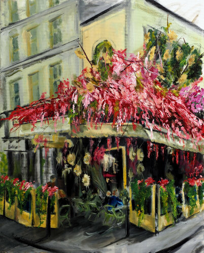 Paris Cafe - Maison Sauvage par Ruslana Levandovska, Peinture en vente sur Singulart