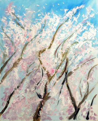 Cherry Blossoms - a study by Ruslana Levandovska, Painting for Sale on Singulart