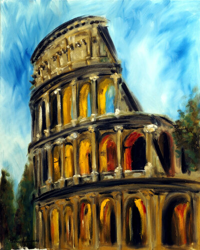 Colosseum by Ruslana Levandovska, Painting for Sale on Singulart