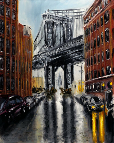 Manhattan Bridge, DUMBO New York von Ruslana Levandovska, Malerei kaufen auf Singulart