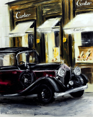 Rolls Royce Phantom at Cartier, Monaco van Ruslana Levandovska, Schilderij te koop op Singulart