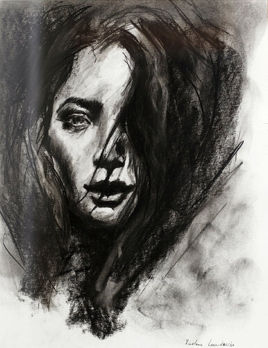 Charcoal Portrait IV by Ruslana Levandovska, 紙面作品 for Sale on Singulart