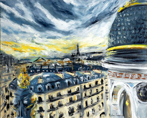 Paris Rooftops von Ruslana Levandovska, Malerei kaufen auf Singulart