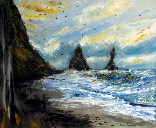 Seascape at Blacksand Beach, Iceland Ruslana Levandovska