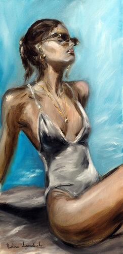 By the Pool di Ruslana Levandovska, Pittura in vendita su Singulart