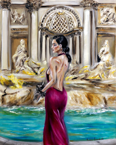 At the Trevi Fountain von Ruslana Levandovska, Malerei kaufen auf Singulart
