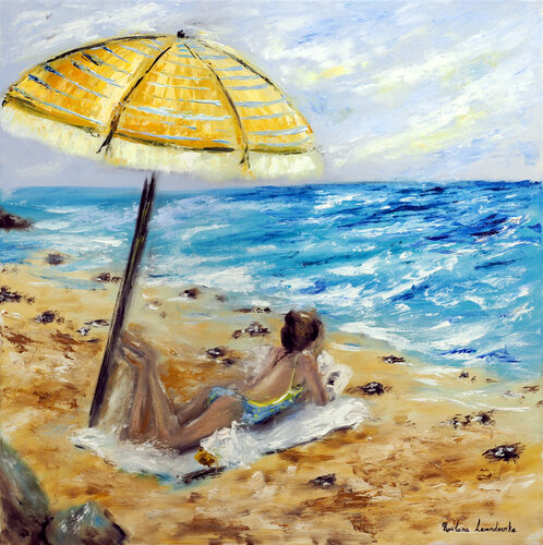 Beach Day von Ruslana Levandovska, Malerei kaufen auf Singulart