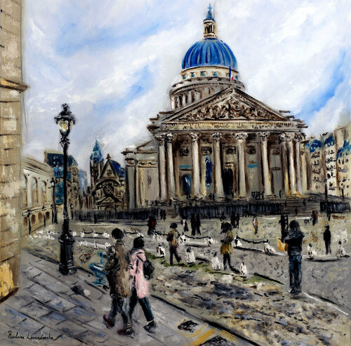 Place du Pantheon, Paris di Ruslana Levandovska, Pittura in vendita su Singulart