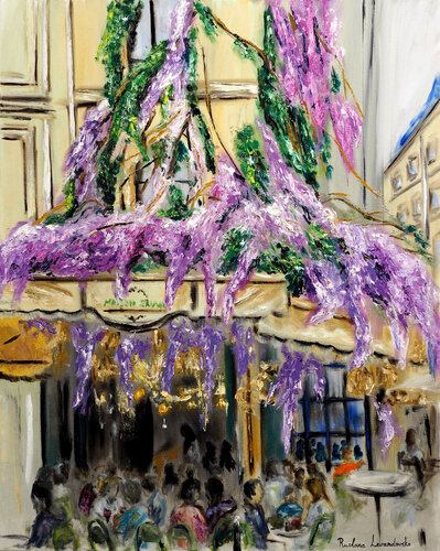 Maison Sauvage, Paris - Wisteria by Ruslana Levandovska, 회화 for Sale on Singulart