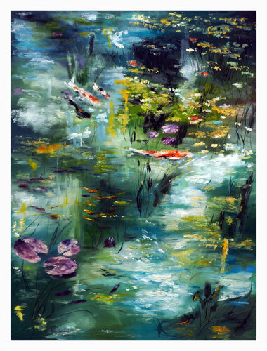 Monet's Pond - Limited Edition Print van Ruslana Levandovska, Afdruk te koop op Singulart
