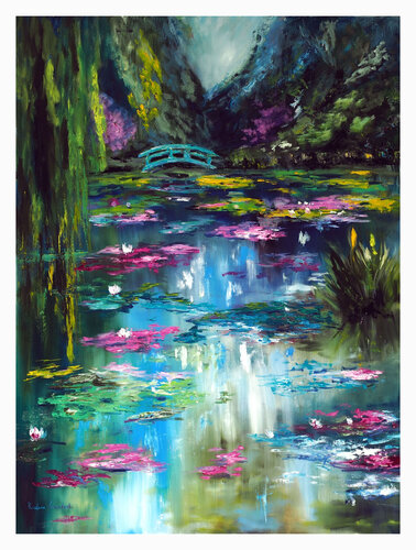 Monet Japanese Garden, Giverny - Limited Edition Print by Ruslana Levandovska, Print for Sale on Singulart
