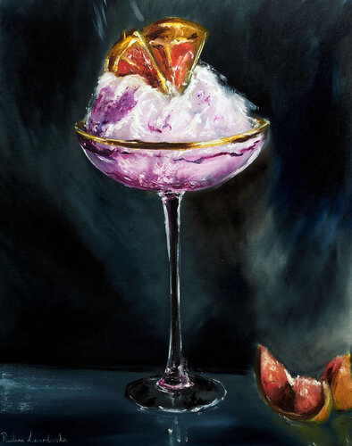 Cocktail - with gold embellishment von Ruslana Levandovska, Malerei kaufen auf Singulart