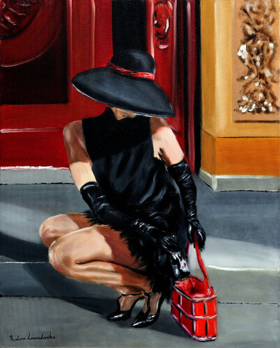 Mystery in Black by Ruslana Levandovska, Painting for Sale on Singulart