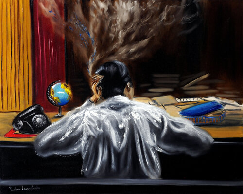 Late Night par Ruslana Levandovska, Peinture en vente sur Singulart