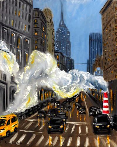 Evening in New York di Ruslana Levandovska, Pittura in vendita su Singulart