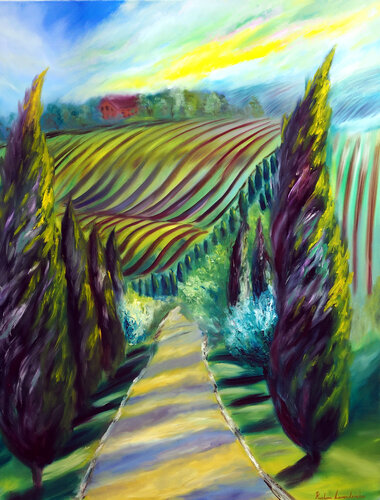 Under the Tuscan Sun in Italy by Ruslana Levandovska, Painting for Sale on Singulart