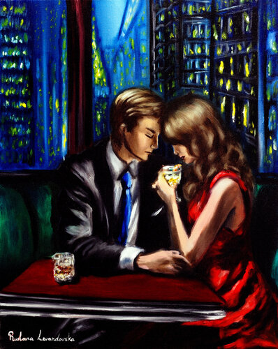 City Lights and Gentle Nights by Ruslana Levandovska, Painting for Sale on Singulart