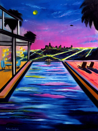 Los Angeles Lights by Ruslana Levandovska, Painting for Sale on Singulart