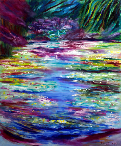 Japanese Garden at Monet Residence von Ruslana Levandovska, Malerei kaufen auf Singulart