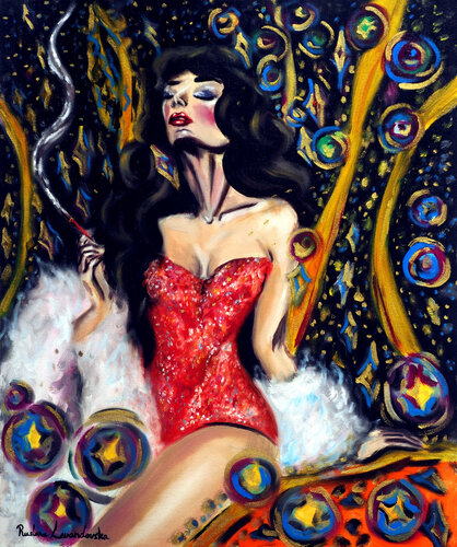 Shimmering Night de Ruslana Levandovska, Pintura a la venta en Singulart