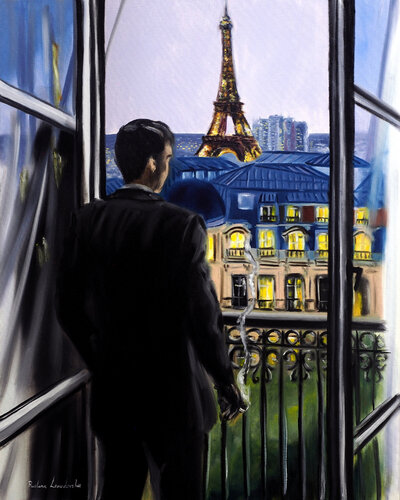 Parisian Solitude von Ruslana Levandovska, Malerei kaufen auf Singulart