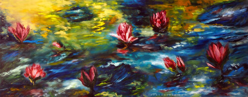 Water Lilies of Monet by Ruslana Levandovska, 회화 for Sale on Singulart