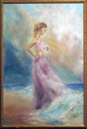 Waves In - a study, framed von Ruslana Levandovska, Malerei kaufen auf Singulart