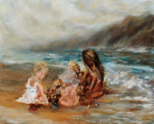 Sand Castle - a study van Ruslana Levandovska, Schilderij te koop op Singulart