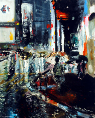 City Lights I par Ruslana Levandovska, Peinture en vente sur Singulart
