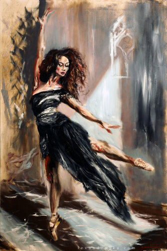 Ballet Dancer - a study by Ruslana Levandovska, Painting for Sale on Singulart