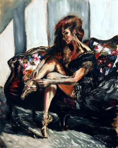 Ballerina Dancer by Ruslana Levandovska, Painting for Sale on Singulart