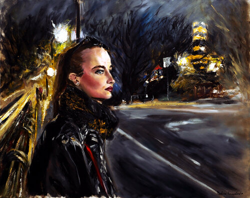 At the edge of Central Park - a study di Ruslana Levandovska, Pittura in vendita su Singulart