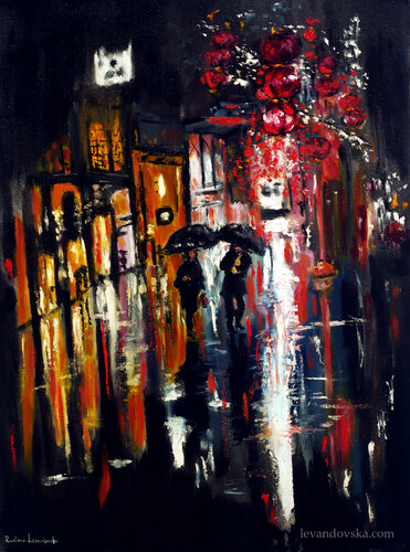 City Blinding Lights von Ruslana Levandovska, Malerei kaufen auf Singulart