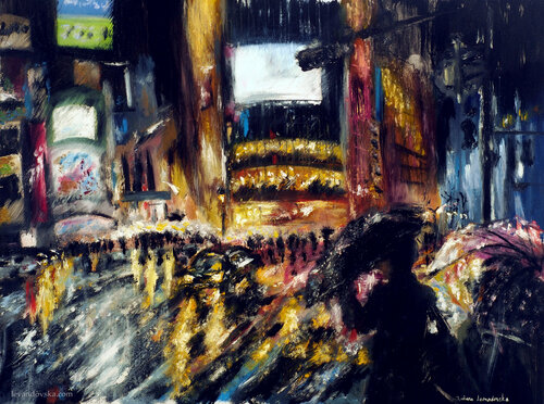 Shibuya Crossing Tokyo Night City - a study Ruslana Levandovska