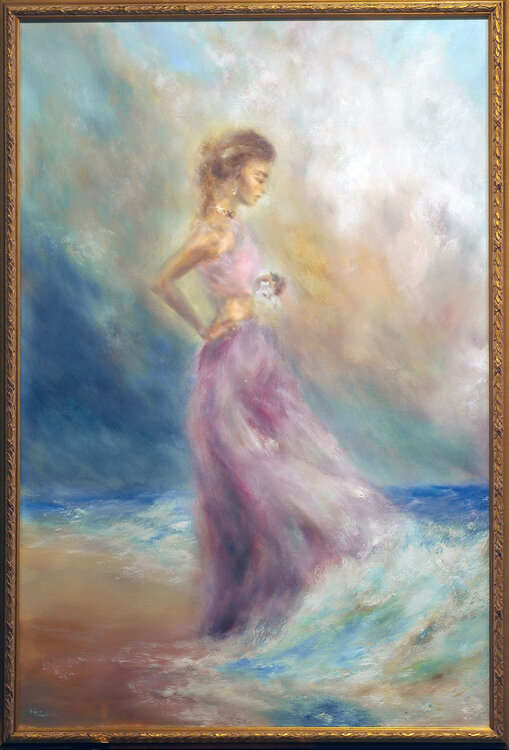 Waves In - a study, framed Ruslana Levandovska