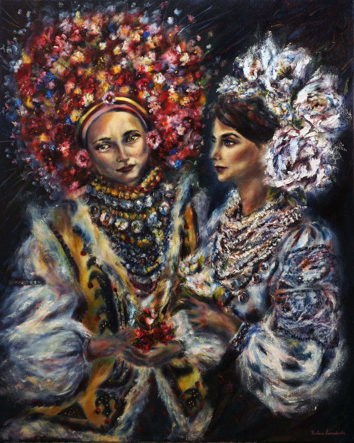 Flowerfilled Days, Ukraine Ruslana Levandovska Originalgemälde zu verkaufen