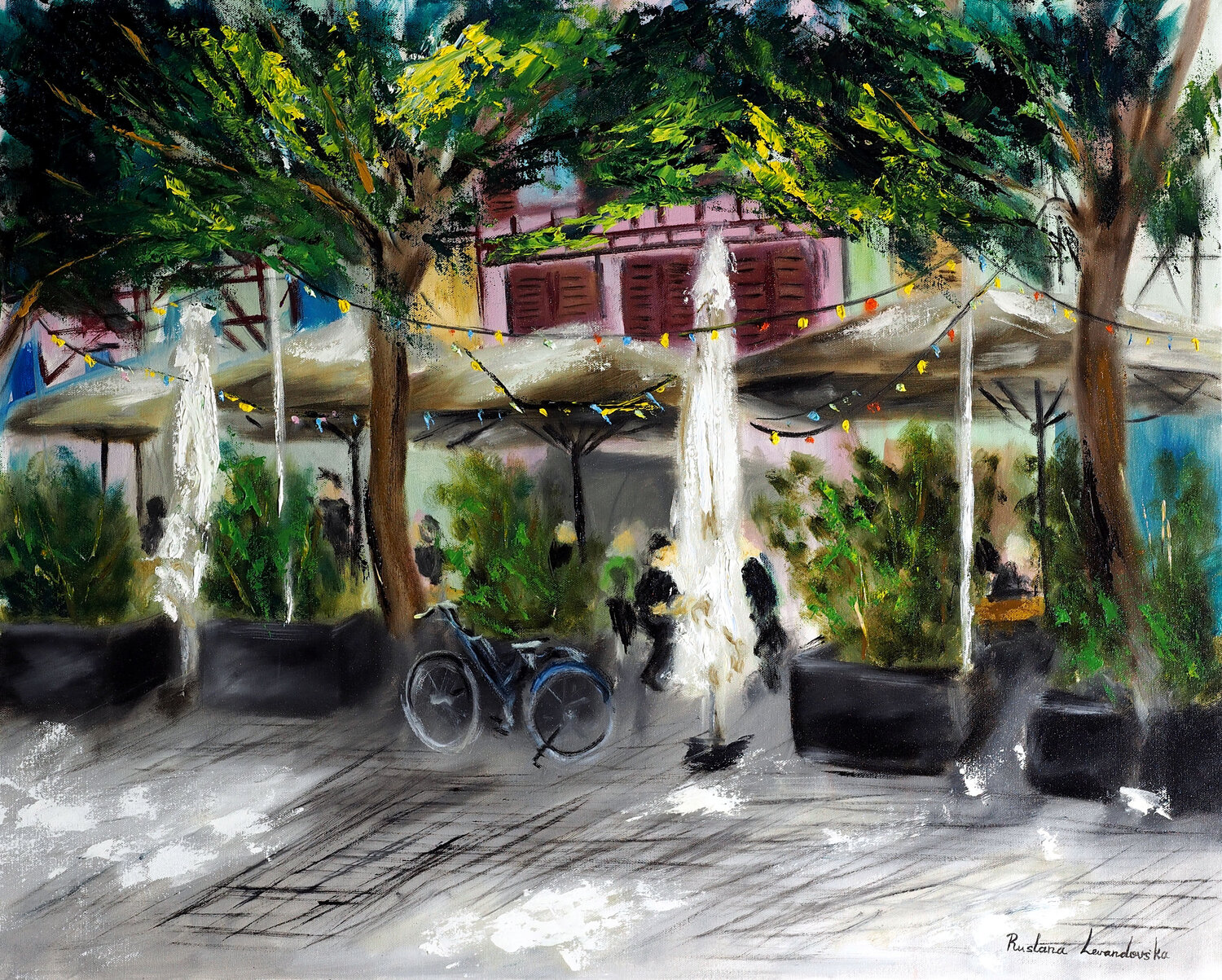 Streets of Strasbourg - a study Ruslana Levandovska Originalgemälde zu verkaufen