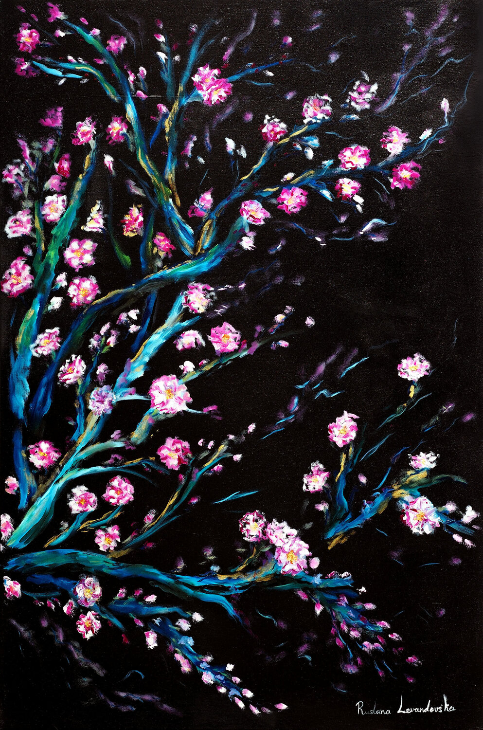 Cherry blossoms in black Ruslana Levandovska