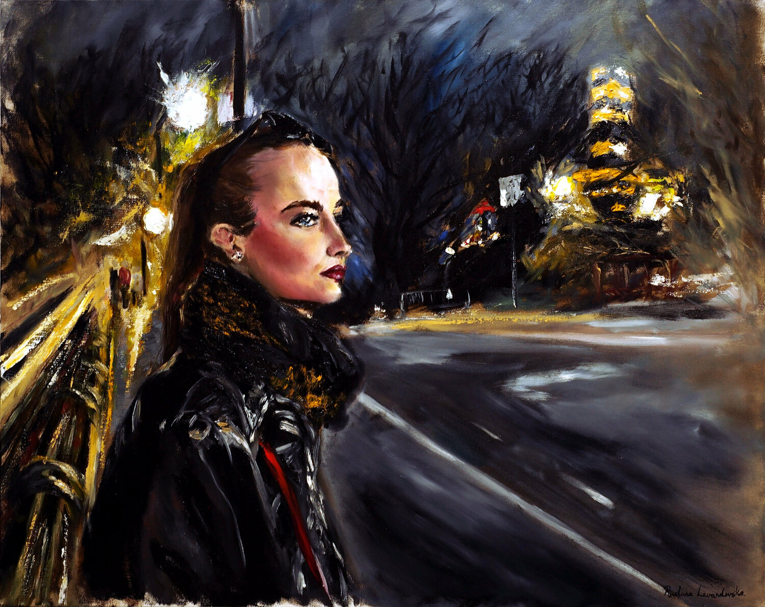 At the edge of Central Park - a study Ruslana Levandovska Originalgemälde zu verkaufen