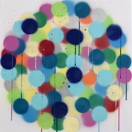 Spraydots #5 par Astrid Stoeppel, Peinture en vente sur Singulart