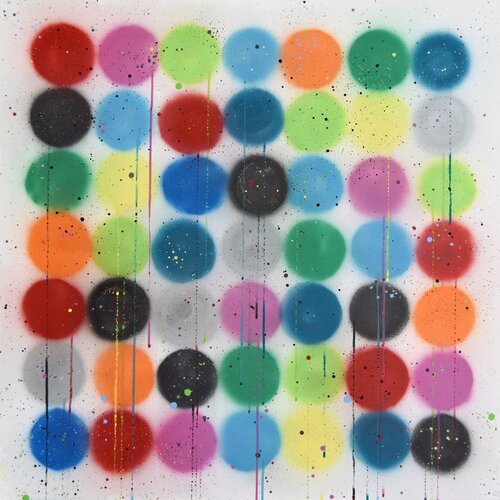 Colorful grid! di Astrid Stoeppel, Pittura in vendita su Singulart