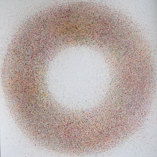 Vibrating circle #4 di Astrid Stoeppel, Pittura in vendita su Singulart