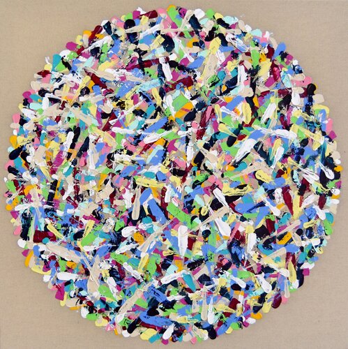 Scraped dot #3 de Astrid Stoeppel, Pintura a la venta en Singulart