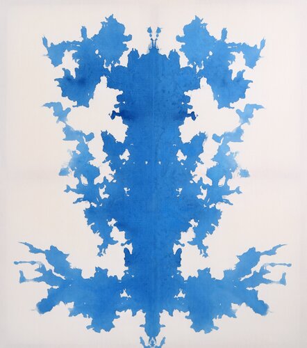Blue Mirroring #2 (azure blue) di Astrid Stoeppel, Pittura in vendita su Singulart