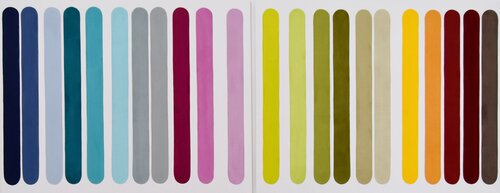 Barcode #5 (diptych, 2 panels each 80x100cm) di Astrid Stoeppel, Pittura in vendita su Singulart