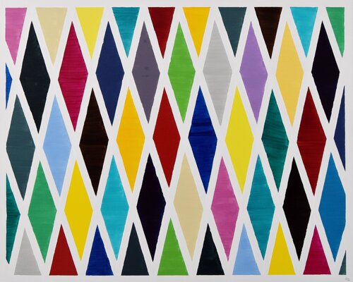 Colorful diamonds! di Astrid Stoeppel, Pittura in vendita su Singulart