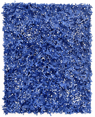 Paperwork & Pearls "Ultramarine Elegance" di Astrid Stoeppel, Pittura in vendita su Singulart