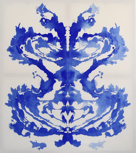 Blue Mirroring #4 (ultramarine blue) by Astrid Stoeppel, Painting for Sale on Singulart